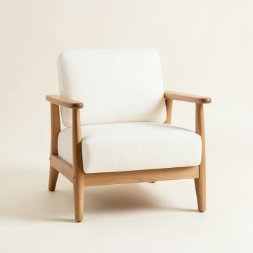 Moss Dale Upholstered Armchair - White (synthetic illustration; no displayed measurements)