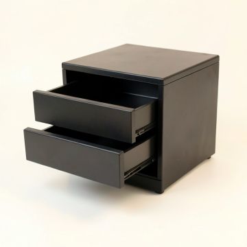 Maple Bridge Small-Parts Storage Drawer Cabinet - Black (synthetic illustration; no displayed measurements)