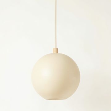 Dune Bluff Pendant Light Suspended From One Plain Cable - Cream (synthetic illustration; no displayed measurements)