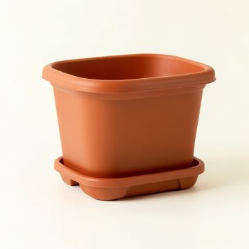 Ash Bridge Empty Raised Planter - Terracotta (synthetic illustration; no displayed measurements)