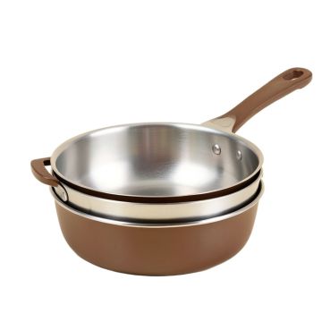 Ayesha Curry Stainless Steel 2-Piece Non-Stick Skillet Set