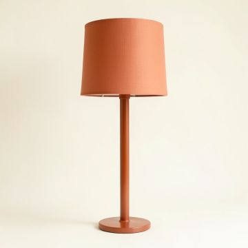 Hill Canyon Floor Lamp With A Plain Fabric Shade - Terracotta (synthetic illustration; no displayed measurements)
