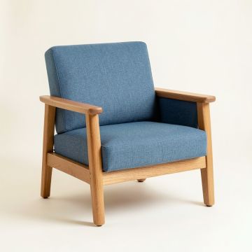 Stone Dell Upholstered Armchair - Blue (synthetic illustration; no displayed measurements)