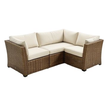 Euree 107 '' Wide Outdoor Wicker Symmetrical Patio Sectional With Cushions