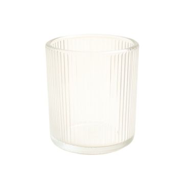 Vale Canyon Empty Candle Holder - White
