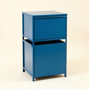 Flint Dell Freestanding Pull-Out Hamper Cabinet - Blue (synthetic illustration; no displayed measurements)