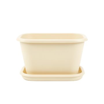 Elm Bend Empty Raised Planter - Cream (synthetic illustration; no displayed measurements)