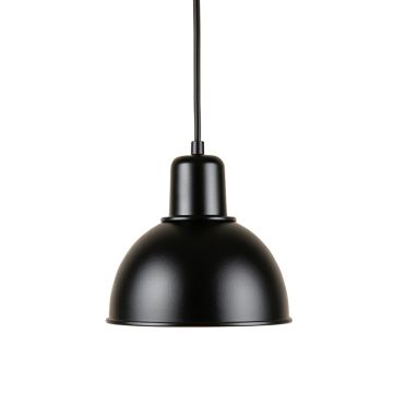 Clay Bend Pendant Light Suspended From One Plain Cable - Black (synthetic illustration; no displayed measurements)