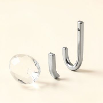 Premium Crystal Ball Shower Curtain Hooks (synthetic illustration; no displayed measurements)