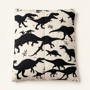 Dinosaur Composition Different Dinosaurs Silhouettes With Their Names Evolution Wildlife Duvet Cover (synthetic illustration; no displayed measurements)