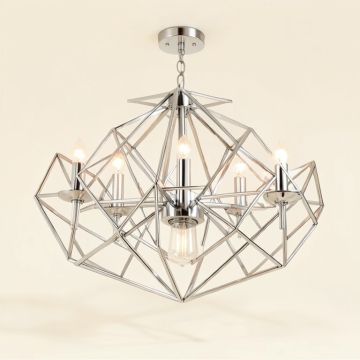 Cubo 6 - Light Unique / Statement Geometric Chandelier (synthetic illustration; no displayed measurements)