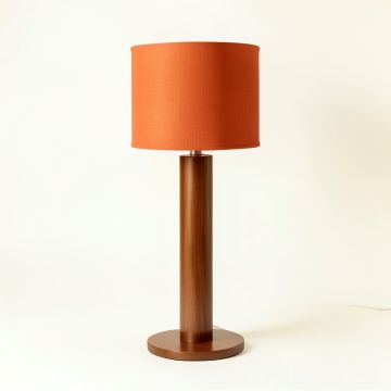 Linden Crossing Floor Lamp With A Plain Fabric Shade - Terracotta (synthetic illustration; no displayed measurements)