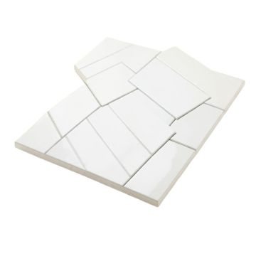 Domino 1 '' X 3 '' Porcelain Herringbone Mosaic Wall & Floor Tile