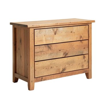 Adelbert 55 '' Wide 3 Drawer Pine Wood Sideboard