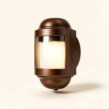 Hildeburg Bronze 1 -Bulb Outdoor Bulkhead Light (synthetic illustration; no displayed measurements)
