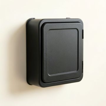 Glen Branch Wall-Mounted Entry Cabinet - Black (synthetic illustration; no displayed measurements)