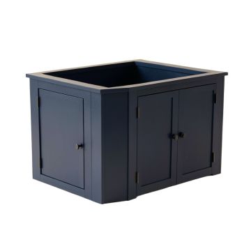Clay Bridge Empty Furniture-Style Litter Enclosure - Navy