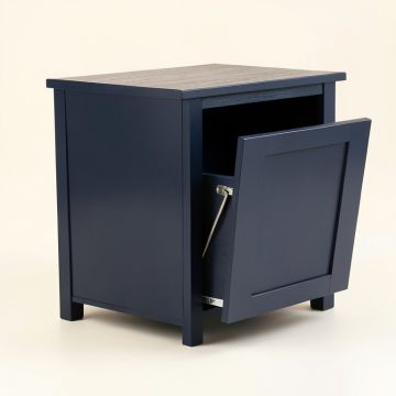 Moss Crest Freestanding Pull-Out Hamper Cabinet - Navy (synthetic illustration; no displayed measurements)