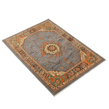 Hillsby Oriental Gray/Orange/Teal Area Rug