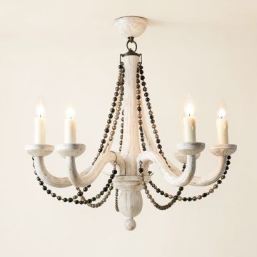 Ailsa 8 - Light Candle Style Classic Chandelier With Beaded Accents (synthetic illustration; no displayed measurements)