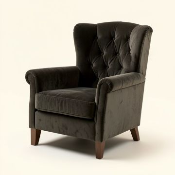 Spady 39 '' Wide Tufted Velvet Wingback Chair (synthetic illustration; no displayed measurements)