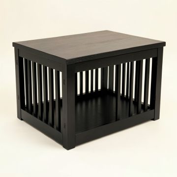 Lake Canyon Empty Furniture-Style Pet Crate - Black (synthetic illustration; no displayed measurements)