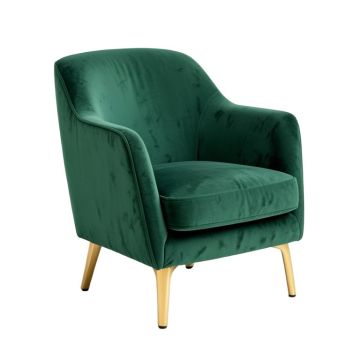 Solid Color Velvet Accent Chair