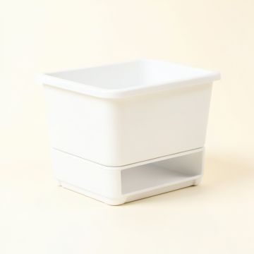 Elm Bridge Empty Raised Planter - White (synthetic illustration; no displayed measurements)