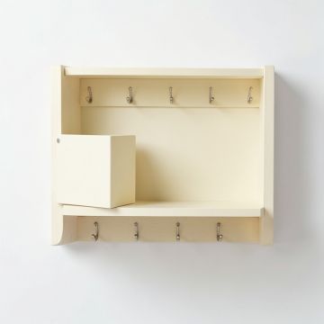 Slate Dale Wall-Mounted Entryway Organizer Shelf - Cream (synthetic illustration; no displayed measurements)