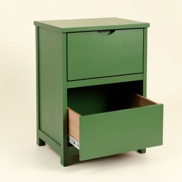 Flint Brook Freestanding Pull-Out Hamper Cabinet - Green (synthetic illustration; no displayed measurements)