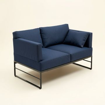 Latitude Run® Floor Couch And Sofa Fabric Folding Chaise Lounge ( Navy Blue ) (synthetic illustration; no displayed measurements)