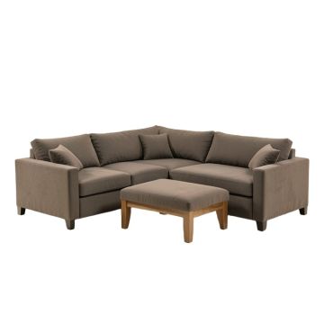 Fenelia 116 '' Wide Symmetrical Modular Corner Sectional With Ottoman