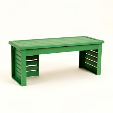 Aspen Arc Narrow Outdoor Storage Bench (synthetic illustration; no displayed measurements)