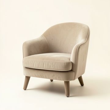 Cedar Dale Upholstered Armchair - Beige (synthetic illustration; no displayed measurements)