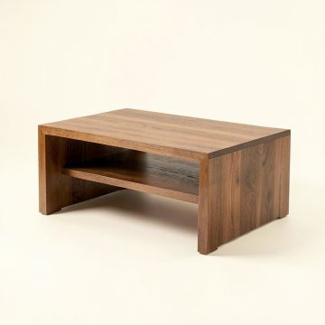 Beseris Solid Wood Coffee Table With Storage (synthetic illustration; no displayed measurements)