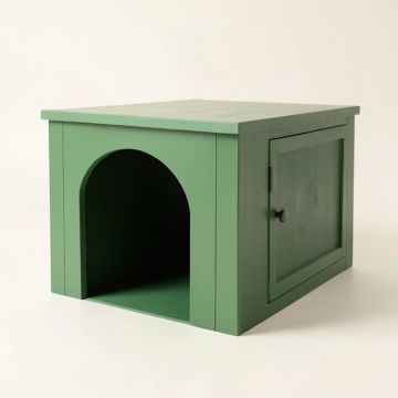 Hill Dale Empty Furniture-Style Litter Enclosure - Green (synthetic illustration; no displayed measurements)