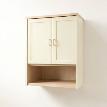 Dune Bluff Wall-Mounted Laundry Cabinet - Cream (synthetic illustration; no displayed measurements)
