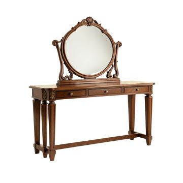 Theon Mirror And Champagne Console Table