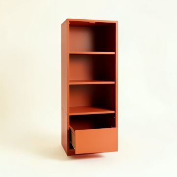 Fern Branch Narrow Cubby Tower - Terracotta (synthetic illustration; no displayed measurements)