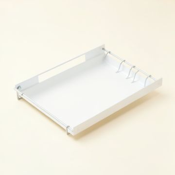 Lake Bridge Empty Under-Desk Cable Tray - White (synthetic illustration; no displayed measurements)
