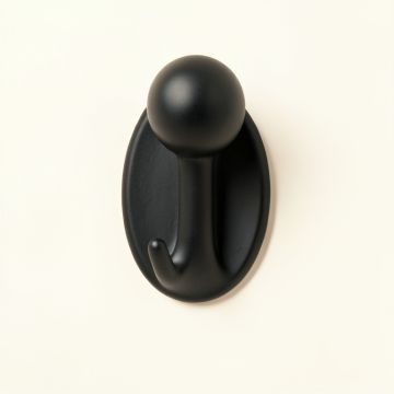 Willow Canyon Wall-Mounted Robe Hook - Black (synthetic illustration; no displayed measurements)