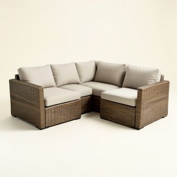 Lucey Patio Sectional With Cushions (synthetic illustration; no displayed measurements)