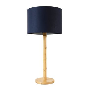 Cedar Dell Floor Lamp With A Plain Fabric Shade - Navy