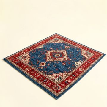 Arteaga Oriental Blue/Red Area Rug (synthetic illustration; no displayed measurements)