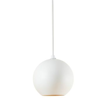 Aspen Dale Pendant Light Suspended From One Plain Cable - White