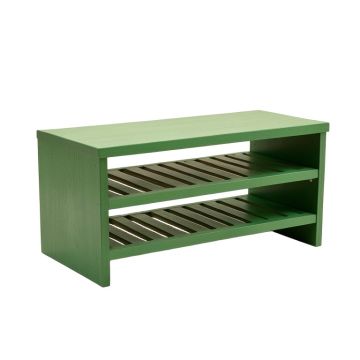 Pine Bluff Shoe Storage Bench - Green