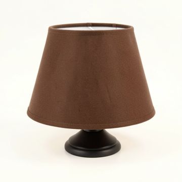 Dirt Bike Dot 7 '' H Fabric Empire Lamp Shade ( Screw On ) In Brown/White (synthetic illustration; no displayed measurements)