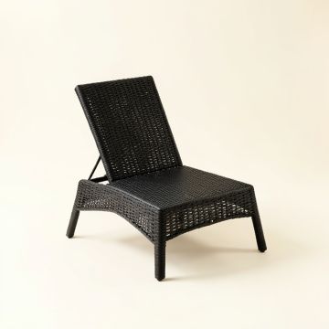Field Bluff Outdoor Lounge Chair - Black (synthetic illustration; no displayed measurements)