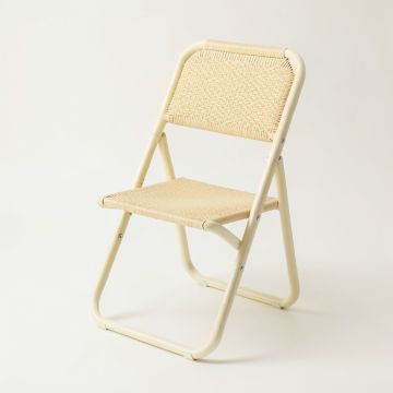 Cliff Branch Folding Outdoor Chair - Cream (synthetic illustration; no displayed measurements)