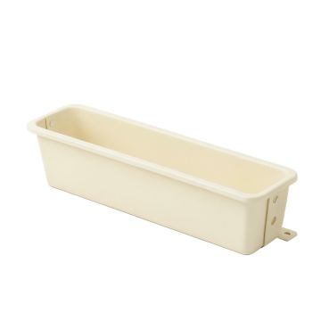 Flint Crossing Empty Railing Planter With Integral Brackets - Cream
